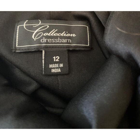 Dress Barn Sleeveless Black Dress Beaded Shoulder Detail Size 12 - Picture 4 of 11